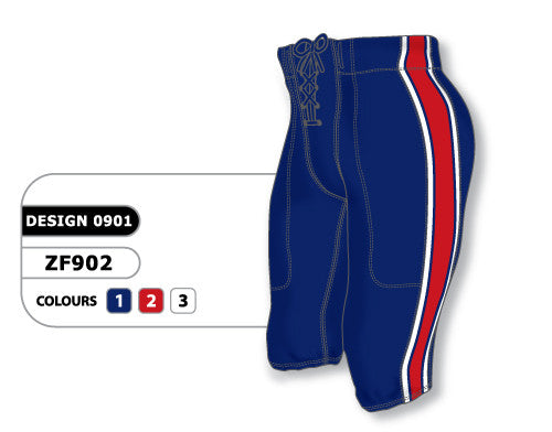 Athletic Knit Custom Sublimated Football Pant Design 0901 (ZF902-0901)